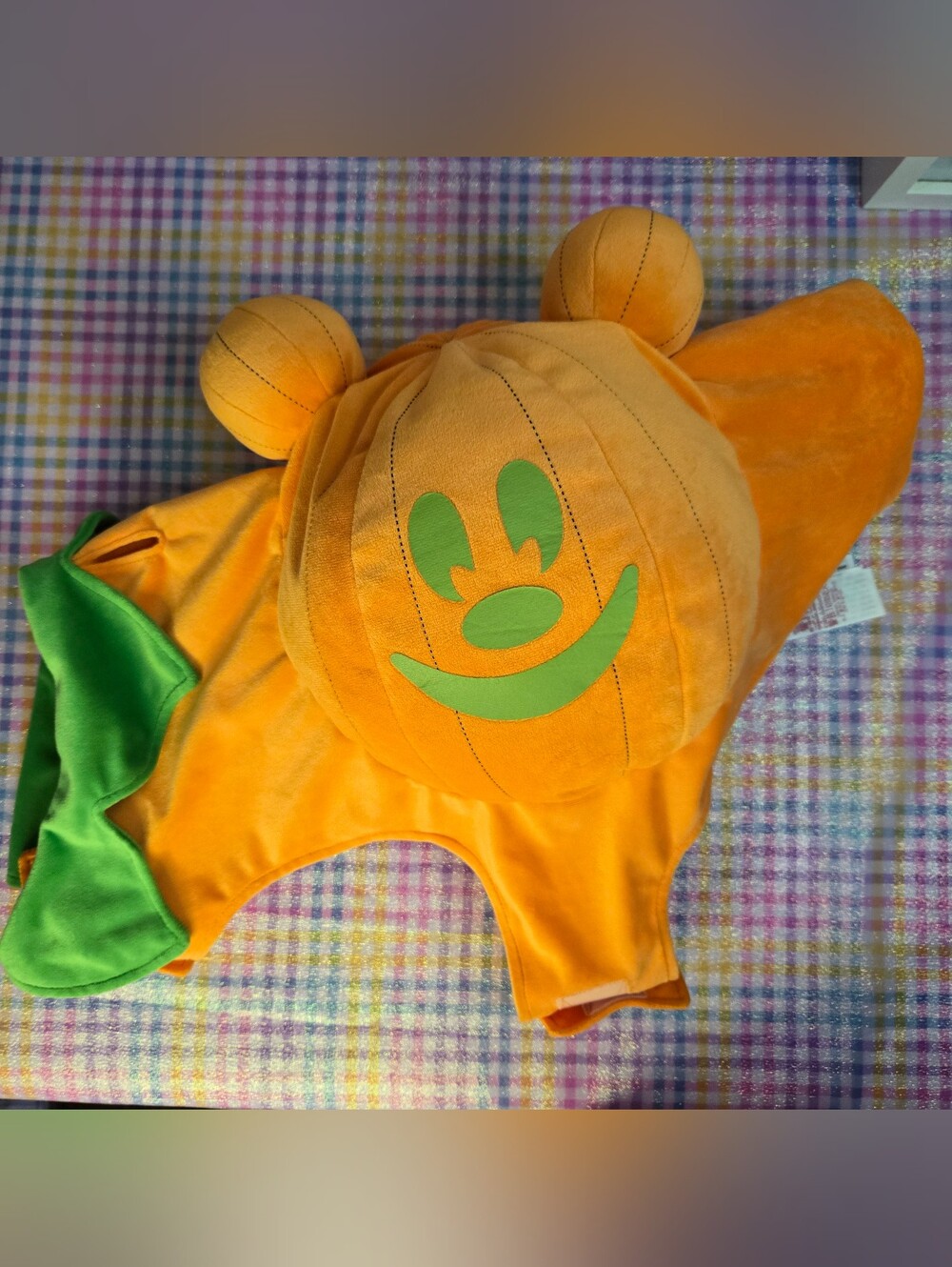 Disney Parks Mickey Mouse Halloween Pumpkin Dog Costume Glow In The Dark XL
